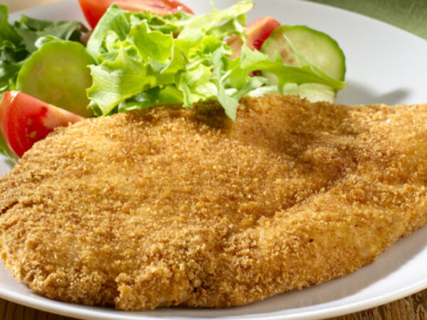 Milanesa sola con fritas o pure o ensalada
