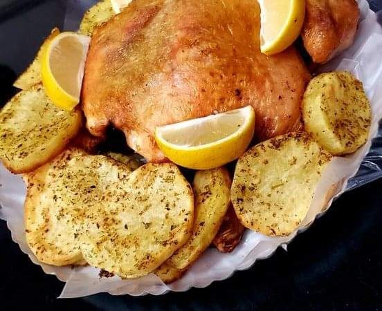 Pollo al horno con papas