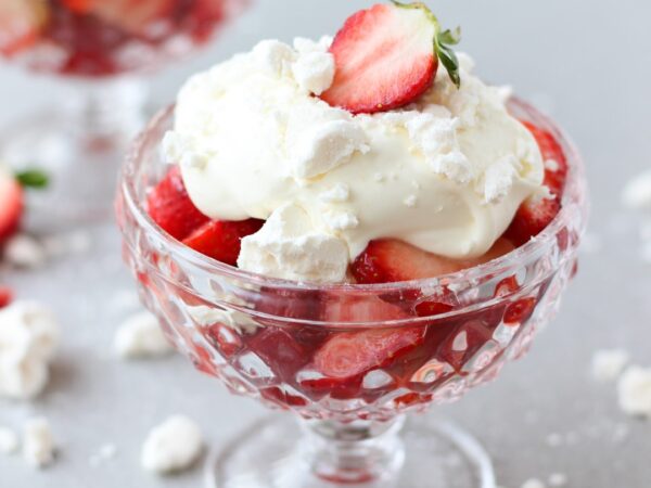 frutillas con crema