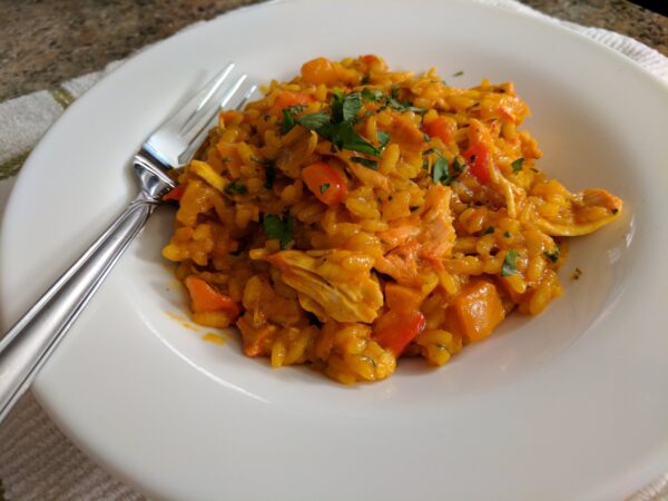 Risotto de pollo